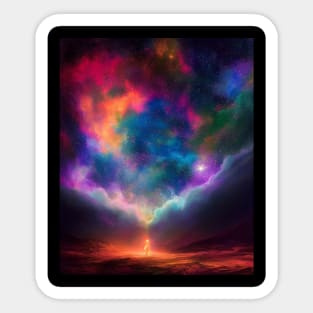 Rainbow Nebula Galaxy Sticker